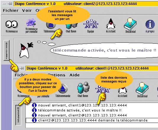capture de l'interface