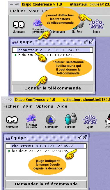 capture de l'interface