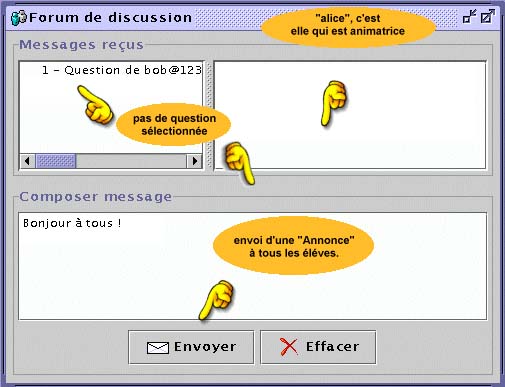 capture de l'interface