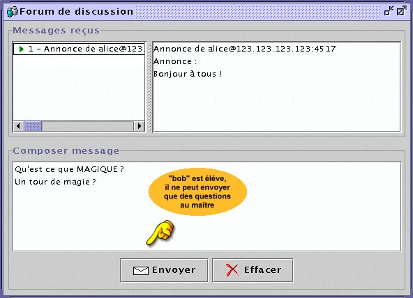capture de l'interface