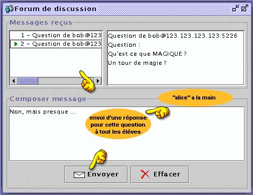 capture de l'interface