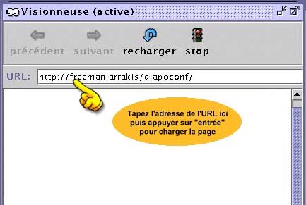 capture de l'interface