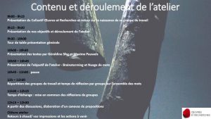 Programme atelier Quel récit pour la transition écologique du 20 mai 2021.
