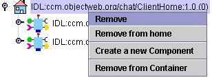 CCMHome contextual menu