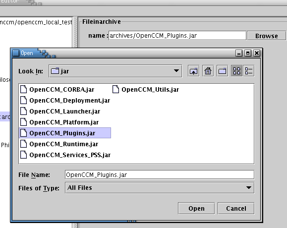 Sample dialog to select a file