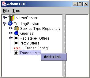 Receptacle contextual menu